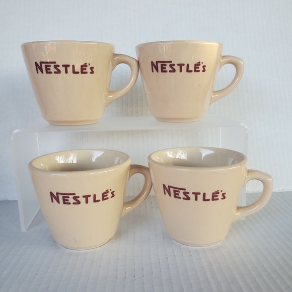 VINTAGE NESTLE'S INCA WARE COFFEE CUP, SET Of 4 SHENANGO CHINA, NEW CASTLE, PA - Picture 2 of 7